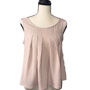 Blooming Jelly Pleated Scoop Neck Tank Sleeveless Tunic Blouse Soft Small NWT